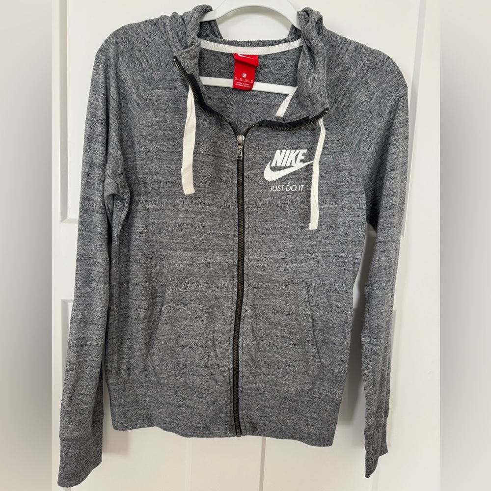 Nike Heather Gray Full-Zip Hoodie